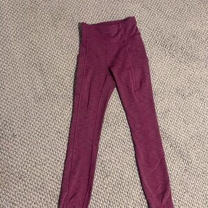 Lululemon size 0 red stripe leggings! 23 inch! No flaws/stains! Great condition!